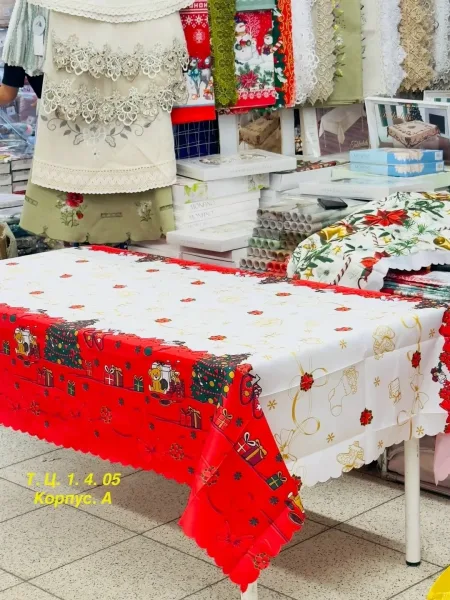 Скатерти новогодние очень хорошее качество, полиэстер — фото 6