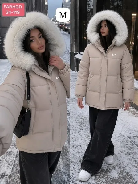 Тёплая двухсторонняя куртка с меховым воротником — фото 2