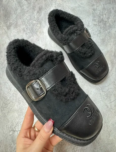 Балетки в стиле Chanel на меху — фото 4