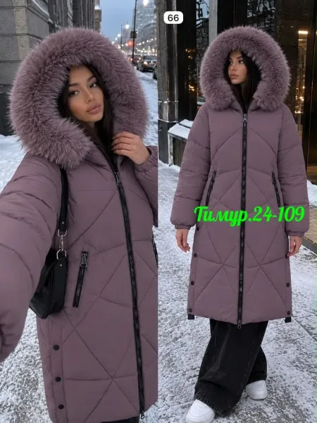 Тёплая куртка с мягким мехом для уюта и стиля — фото 4