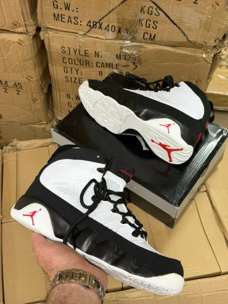 Кроссовки NIKE AIR JORDAN 9 RETRO BRED, кожаные — фото 4