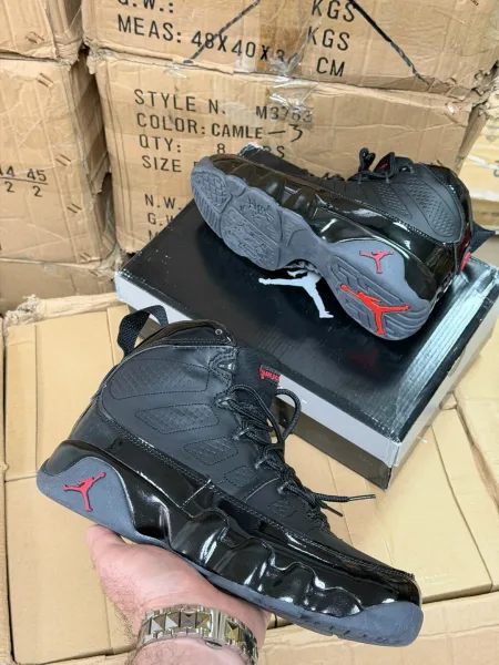 Кроссовки NIKE AIR JORDAN 9 RETRO BRED, кожаные — фото 5