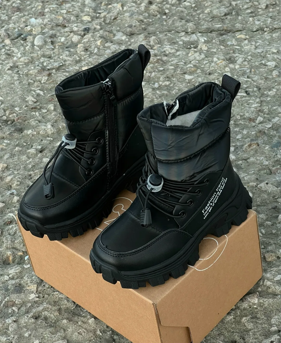 Зимние ботинки с мембраной и утеплением из натуральной шерсти — фото 1