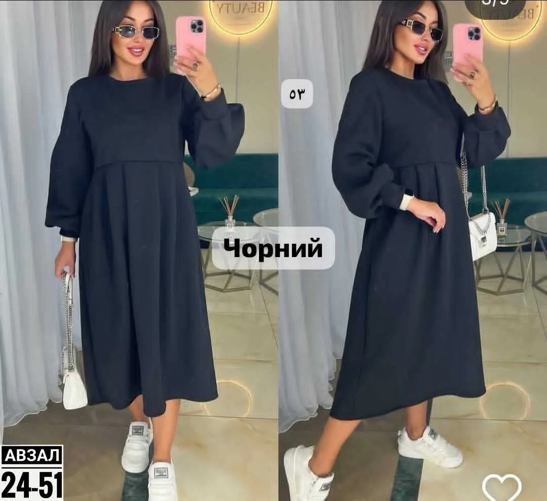 Платье на флисе трёхнитка на флисе — фото 1