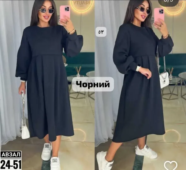 Платье на флисе трёхнитка на флисе — фото 1