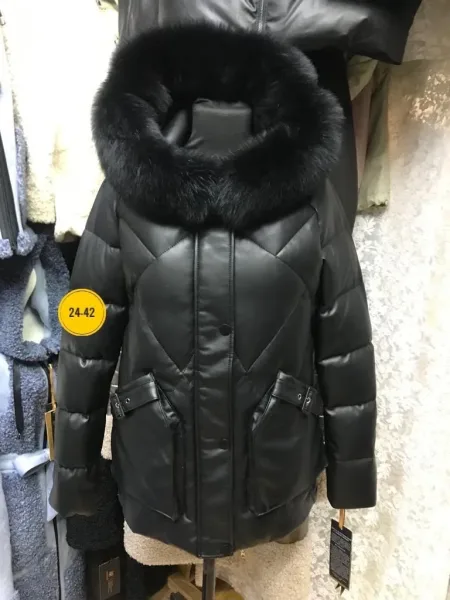 Куртка из ткани Эко кожа — фото 6