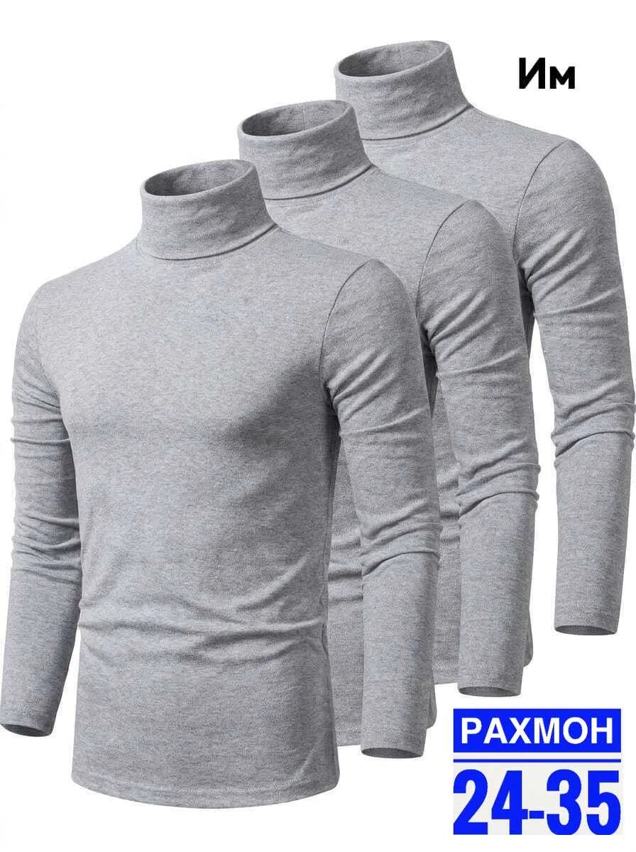Мужские водолазки из ткани двухнитка с начёсом, подходят — фото 2