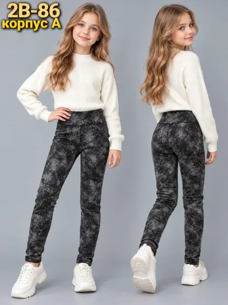Лосины из флиса с начесом, подходят по росту 128 — фото 11