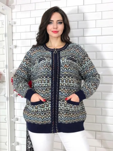 Кофта замок 60 Хлопок ( Cotton ) — фото 4