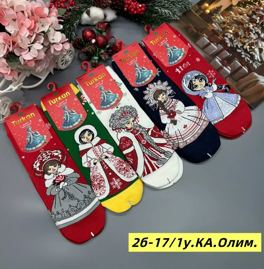 Носки женские 3D новогодние — фото 2