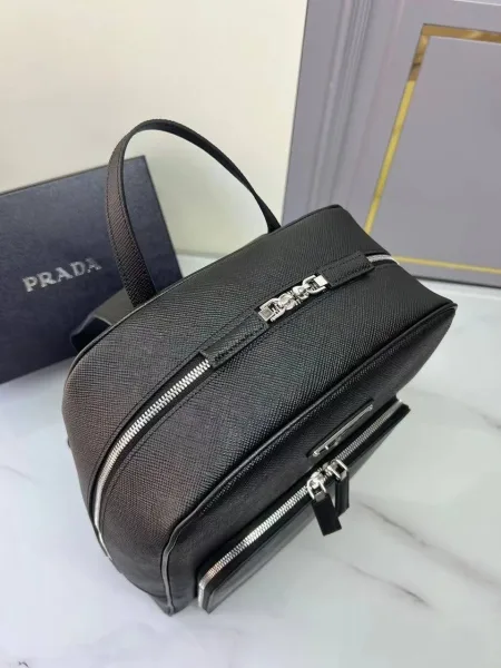 Prada Saffiano мужской рюкзак из фирменной кожи — фото 4