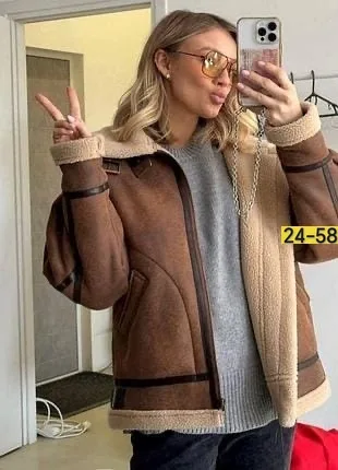 Пальто Дублёнка с отличной качествой, кожа — фото 3