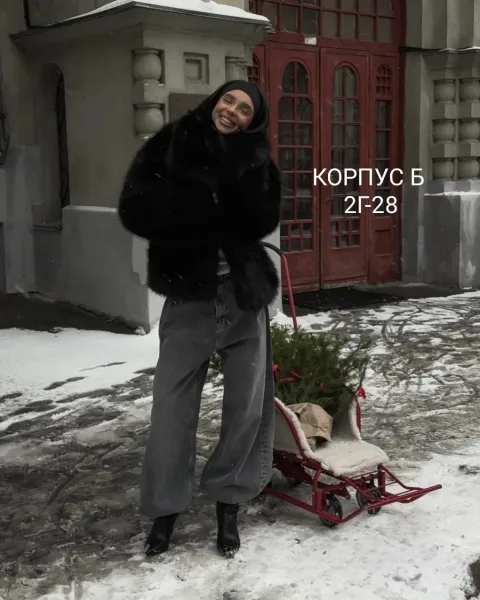 Шуба с английским воротником — фото 19