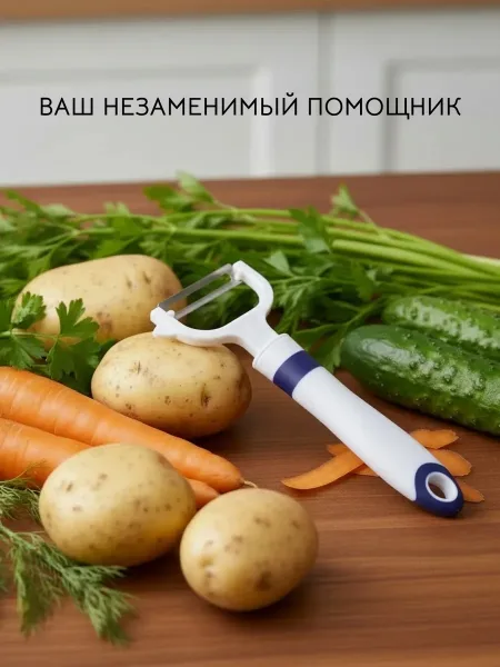 Овощечистка с ручкой из нержавеющей стали — фото 5