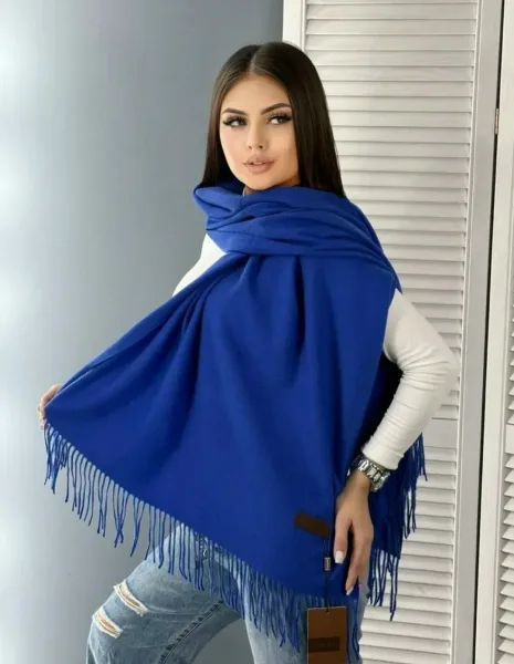 Шарф палантин зимний осенний из 100 кашемира — фото 7
