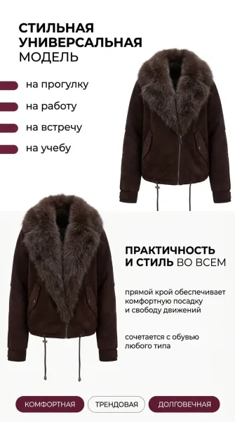 Теплая парка с отстегивающимся меховым внешним слоем — фото 3