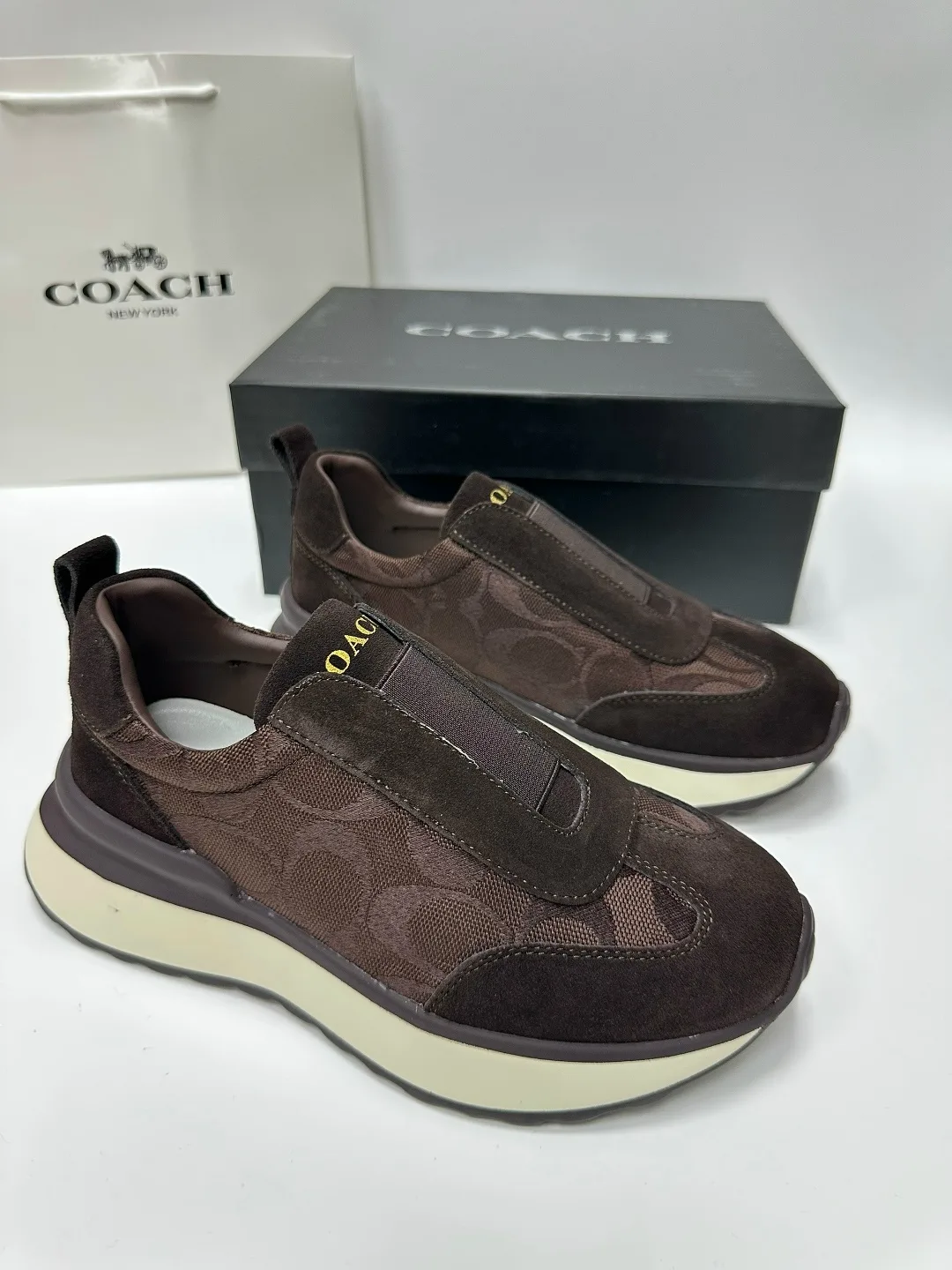 Полуботинки женские КРОСЫ COACH, замша — фото 3