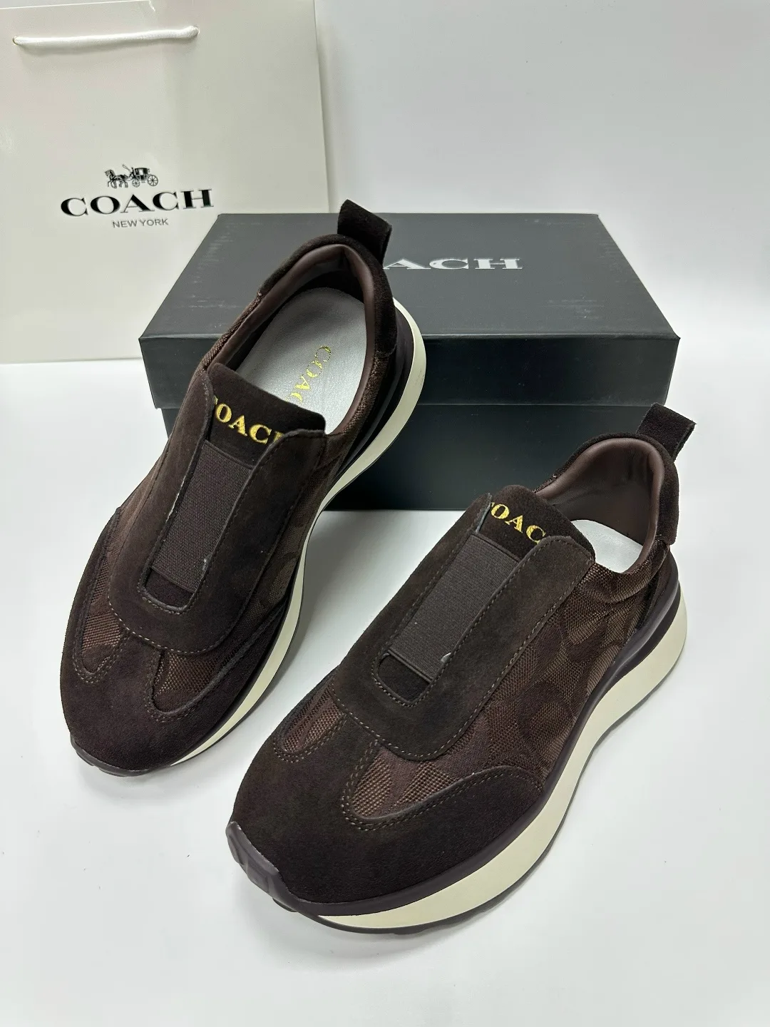 Полуботинки женские КРОСЫ COACH, замша — фото 5