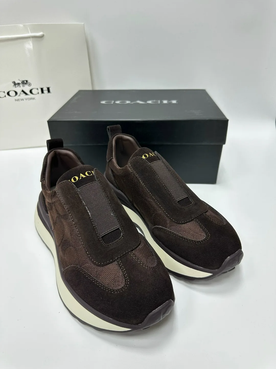 Полуботинки женские КРОСЫ COACH, замша — фото 6