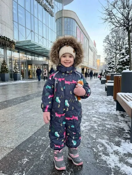 Детские зимние комбинезоны Misha Lasiele Серый — фото 3