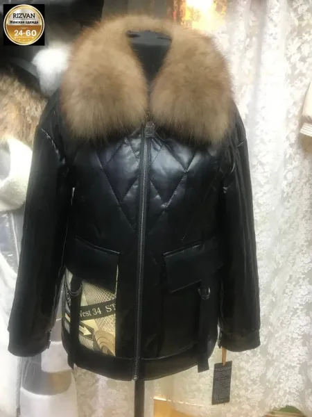 Куртка из ткани Эко кожа — фото 4