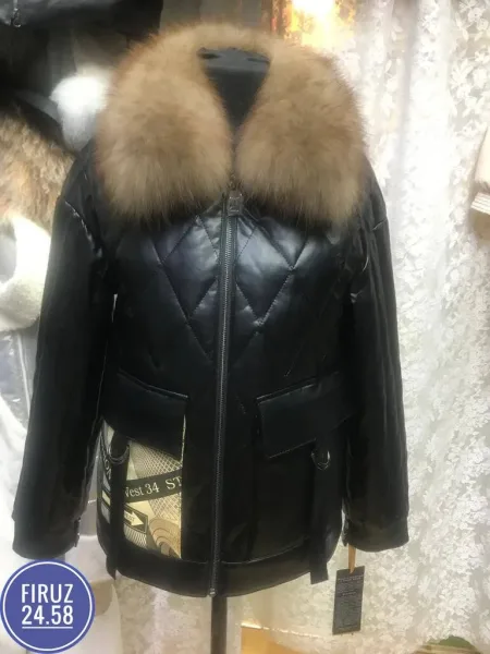 Куртка из ткани Эко кожа — фото 5