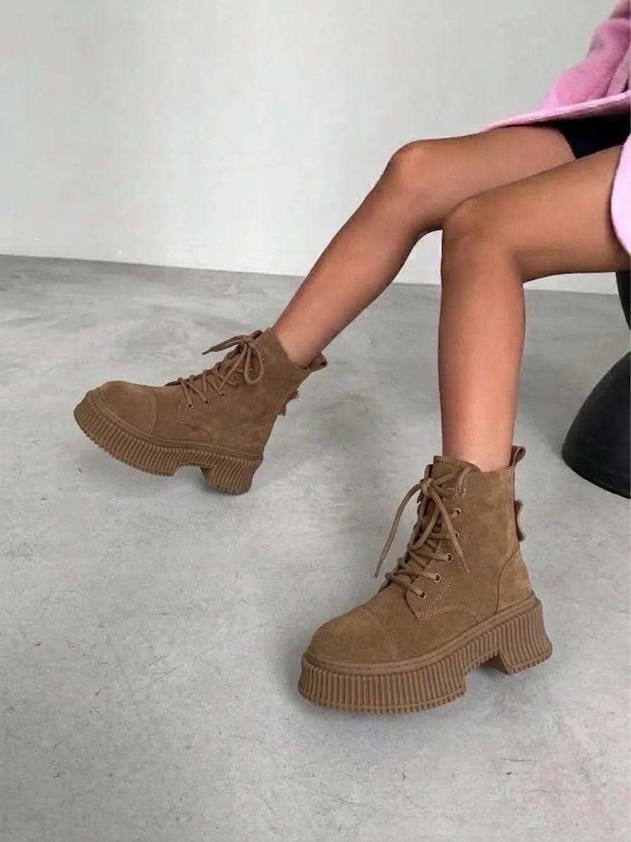 Ботинки люксовые из натуральной замши — фото 2