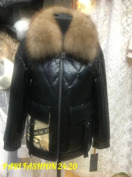 Куртка из ткани Эко кожа — фото 3