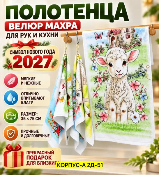 Мягкое полотенце из хлопка с вельюром махры — фото 2