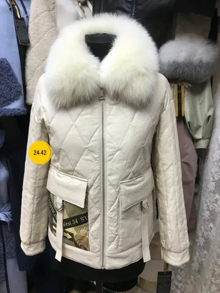 Куртка из ткани Эко кожа — фото 4