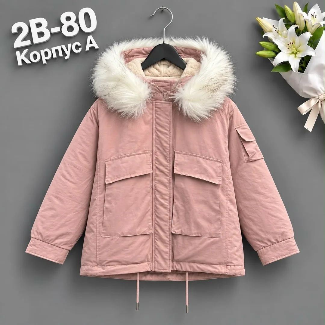 Утеплённая куртка из хлопка с подкладкой из флиса — фото 2