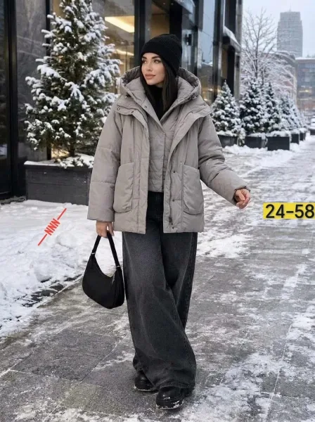 Женская куртка свободного кроя — фото 4