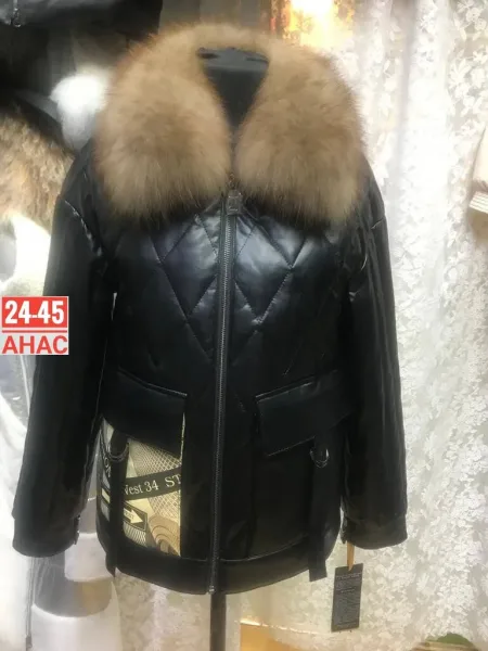 Куртка из ткани Эко кожа — фото 4