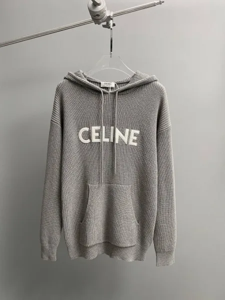 CELINE вязаное худи свободного кроя — фото 1