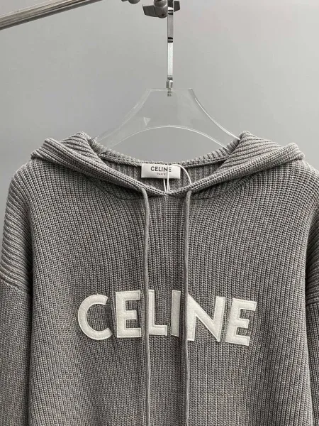 CELINE вязаное худи свободного кроя — фото 4