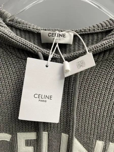 CELINE вязаное худи свободного кроя — фото 13