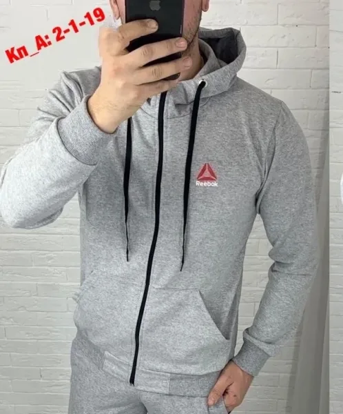 Спортивная толстовка из качественного хлопка двух нитка — фото 4