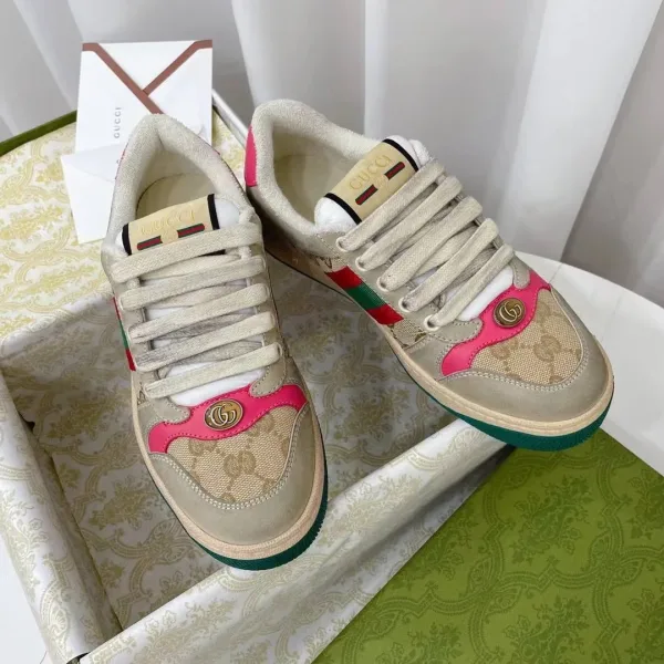 Кроссовки Gucci Screener с жаккардовым верхом — фото 1