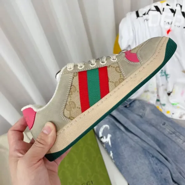 Кроссовки Gucci Screener с жаккардовым верхом — фото 8