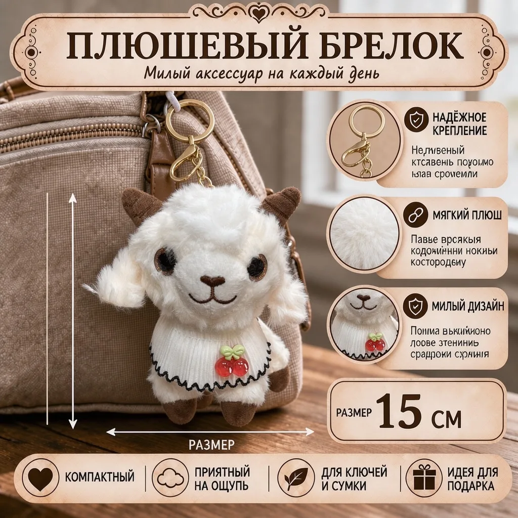 НОВОГОДНИЕ БРЕЛОК БАРАН — фото 1