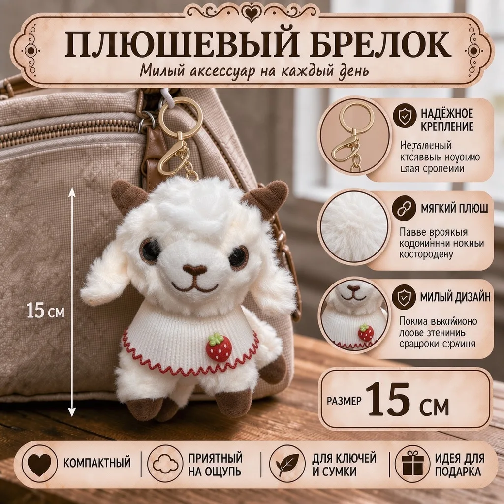 НОВОГОДНИЕ БРЕЛОК БАРАН — фото 2
