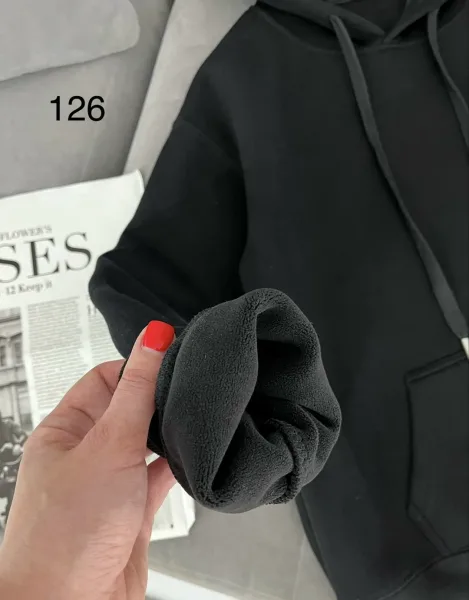 Толстовка из трехнитки с начесом и подкладкой из флиса — фото 3