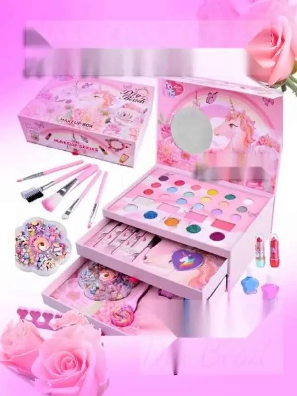 Большой набор декоративной детской косметики для девочек Diy Beads в кейсе Makeup Series — фото 2