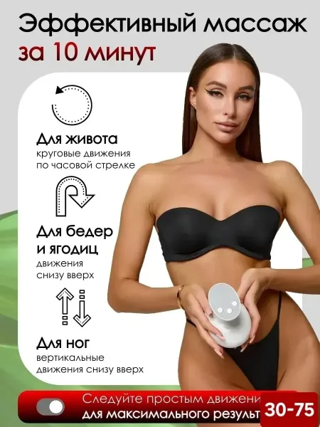 Вакуумный массажёр - это инновационное устройство, созданное специально для достижения идеальной фигуры и борьбы с целлю — фото 3