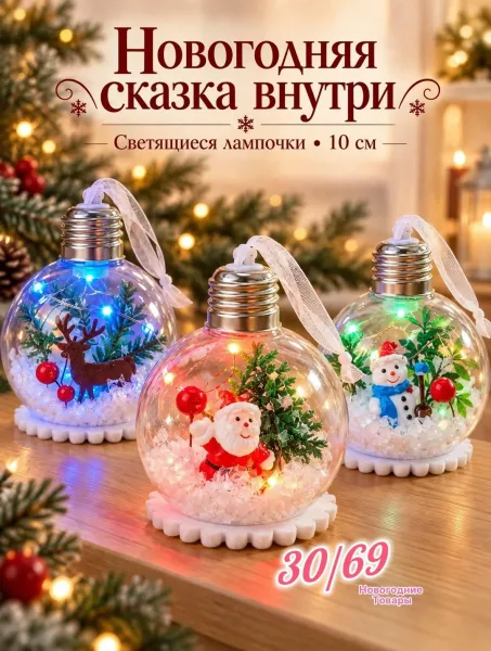 Новогодние Лампочки Светящиеся — фото 1