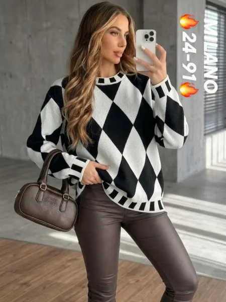 Свитер Oversize из турецкой вязки — фото 1