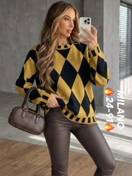 Свитер Oversize из турецкой вязки — фото 4