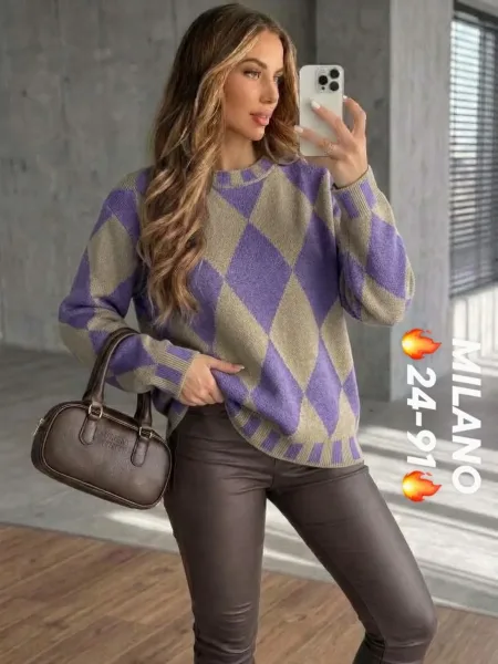 Свитер Oversize из турецкой вязки — фото 6
