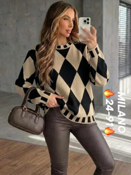 Свитер Oversize из турецкой вязки — фото 7