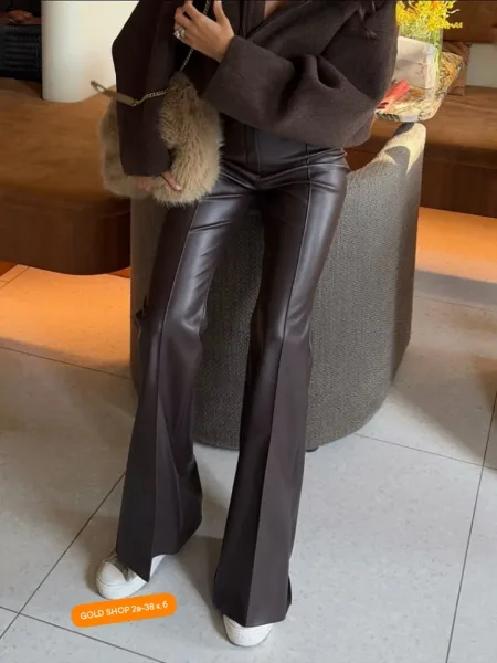 Брюки клёш от Trend Leather — фото 4